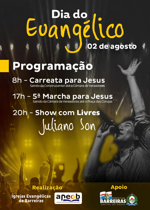 Dia do Evangélico será comemorado com uma programação especial em Barreiras  - Prefeitura de Barreiras - BAPrefeitura de Barreiras – BA
